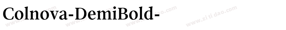 Colnova-DemiBold字体转换
