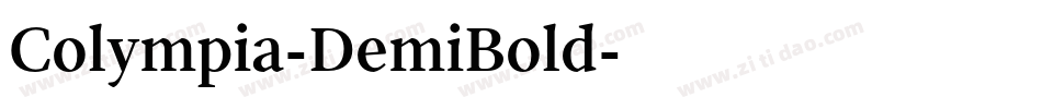 Colympia-DemiBold字体转换
