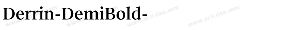 Derrin-DemiBold字体转换