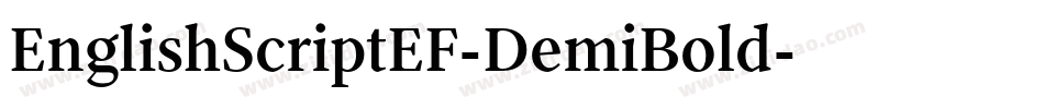 EnglishScriptEF-DemiBold字体转换