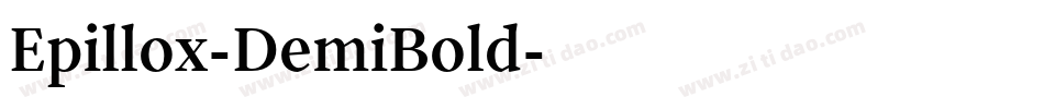 Epillox-DemiBold字体转换