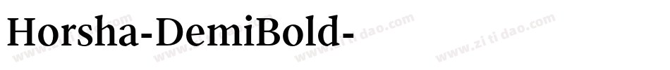 Horsha-DemiBold字体转换