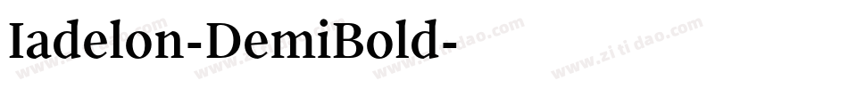 Iadelon-DemiBold字体转换
