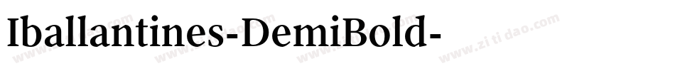 Iballantines-DemiBold字体转换