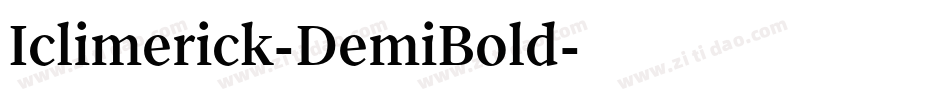 Iclimerick-DemiBold字体转换