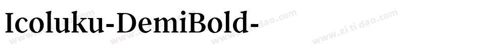Icoluku-DemiBold字体转换