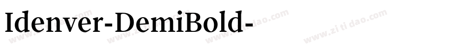 Idenver-DemiBold字体转换