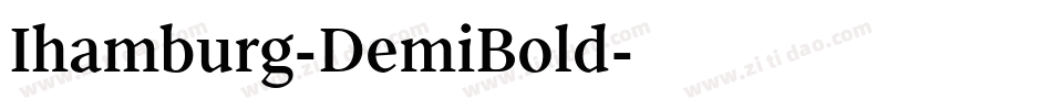 Ihamburg-DemiBold字体转换