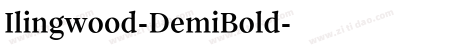 Ilingwood-DemiBold字体转换