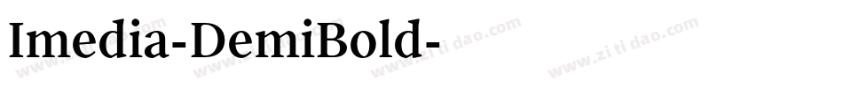 Imedia-DemiBold字体转换