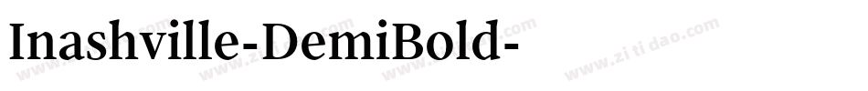 Inashville-DemiBold字体转换