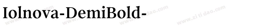 Iolnova-DemiBold字体转换
