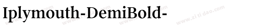 Iplymouth-DemiBold字体转换
