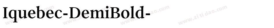 Iquebec-DemiBold字体转换
