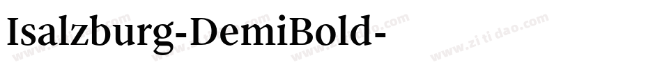 Isalzburg-DemiBold字体转换