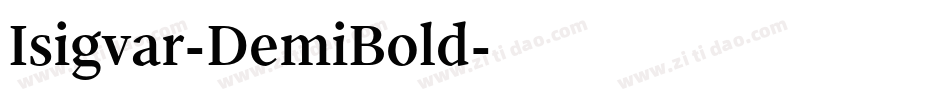 Isigvar-DemiBold字体转换