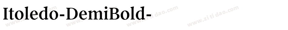 Itoledo-DemiBold字体转换