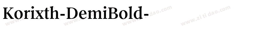 Korixth-DemiBold字体转换