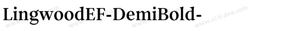 LingwoodEF-DemiBold字体转换