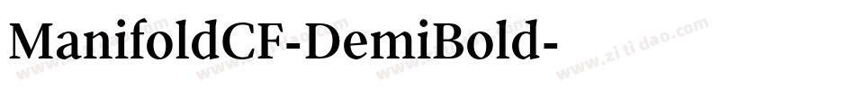 ManifoldCF-DemiBold字体转换