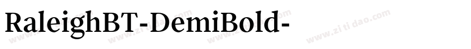 RaleighBT-DemiBold字体转换