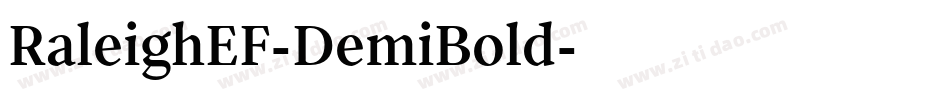 RaleighEF-DemiBold字体转换