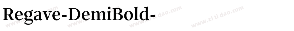 Regave-DemiBold字体转换