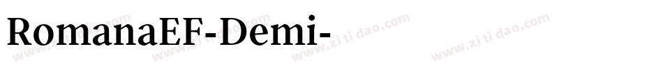 RomanaEF-Demi字体转换
