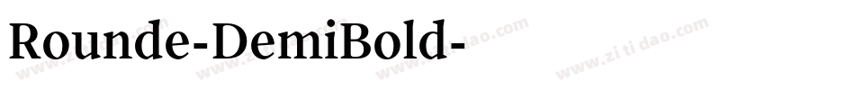 Rounde-DemiBold字体转换
