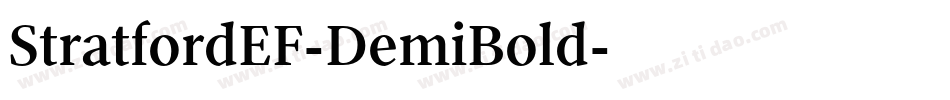 StratfordEF-DemiBold字体转换