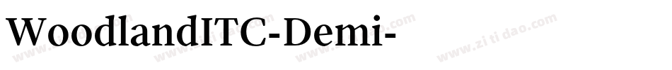 WoodlandITC-Demi字体转换