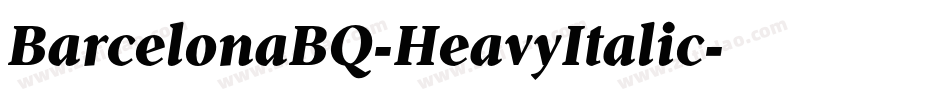 BarcelonaBQ-HeavyItalic字体转换