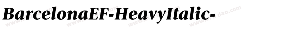 BarcelonaEF-HeavyItalic字体转换