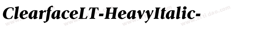 ClearfaceLT-HeavyItalic字体转换