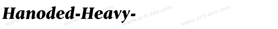 Hanoded-Heavy字体转换