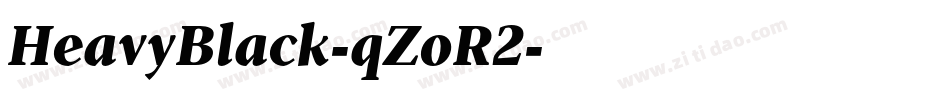 HeavyBlack-qZoR2字体转换