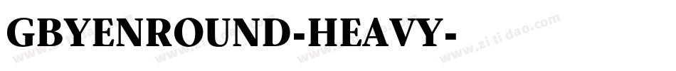 GBYENROUND-HEAVY字体转换