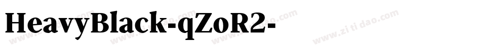 HeavyBlack-qZoR2字体转换