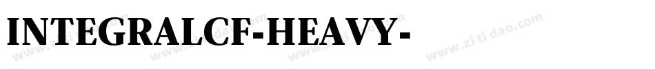 INTEGRALCF-HEAVY字体转换