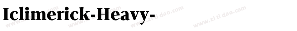 Iclimerick-Heavy字体转换