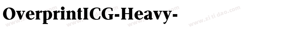 OverprintICG-Heavy字体转换