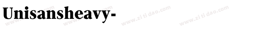 Unisansheavy字体转换