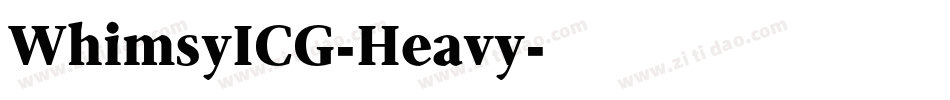 WhimsyICG-Heavy字体转换