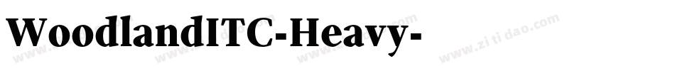 WoodlandITC-Heavy字体转换