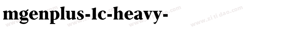 mgenplus-1c-heavy字体转换