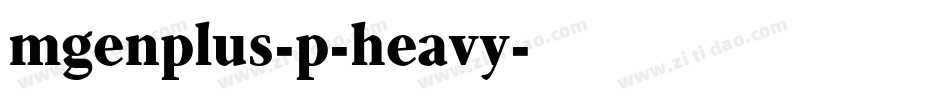 mgenplus-p-heavy字体转换