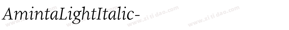 AmintaLightItalic字体转换