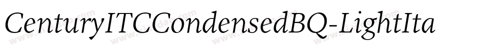 CenturyITCCondensedBQ-LightItalic字体转换