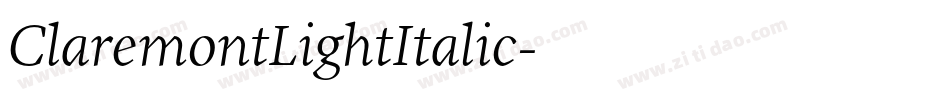 ClaremontLightItalic字体转换