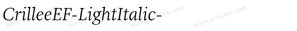 CrilleeEF-LightItalic字体转换